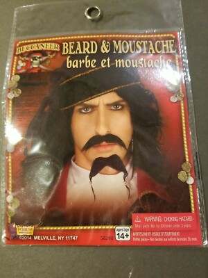 Adult Pirate Mustache and Beaded Costume Beard 50% off