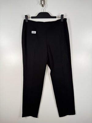 BNWT Calvin Klein Womens Flat Front Straight Leg Pull On Career Wear Black Sz 4