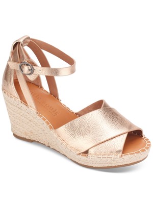 Женские босоножки на танкетке Charli GENTLE SOULS KENNETH COLE Womens Gold 1 на платформе 8 м