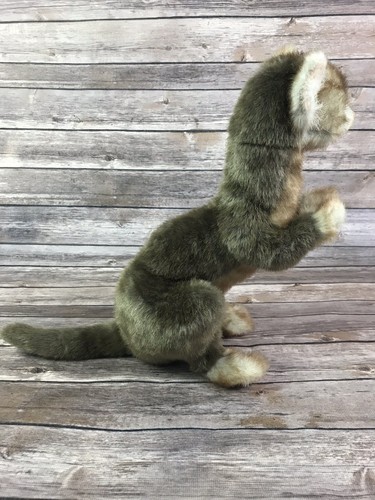 Hansa Ferret Plush Stuffed Animal Sitting Portraits of Nature Brown White 4556