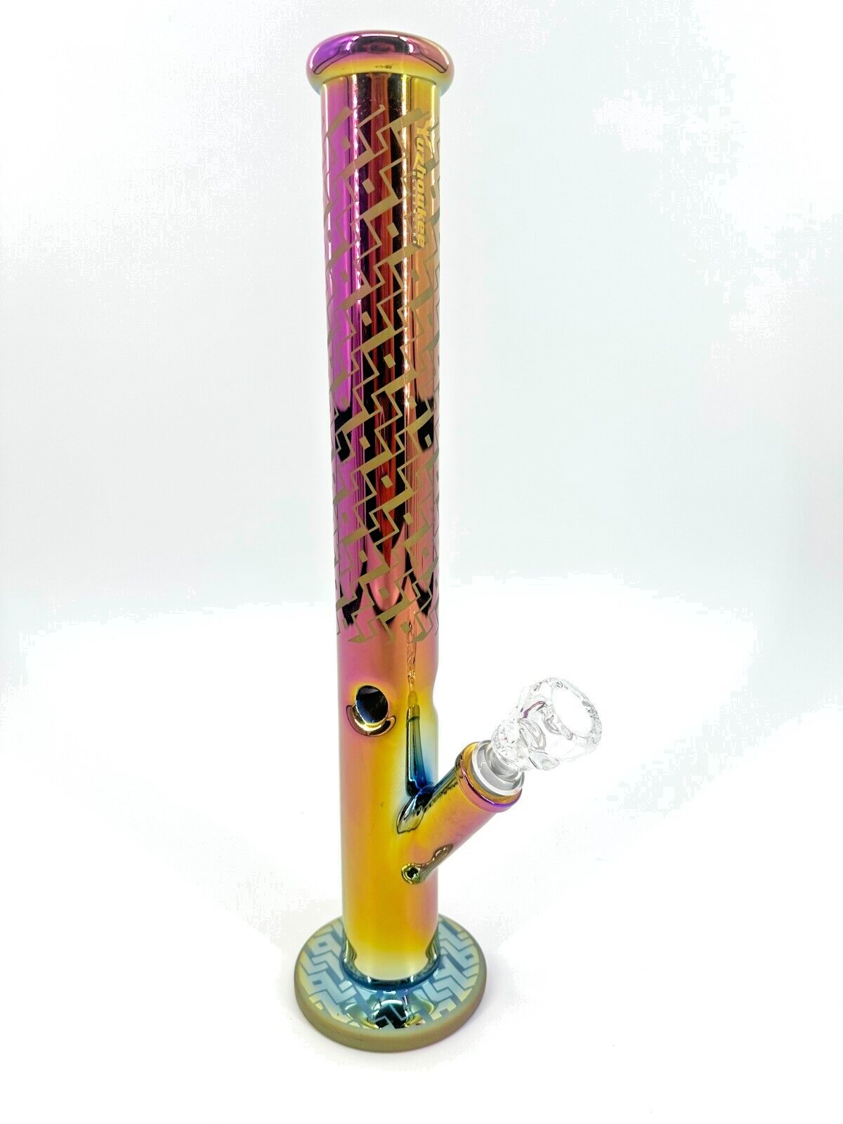 16" Heavy Glass Bong Water Pipes with 14mm Skull Bubbler Unique Design USA