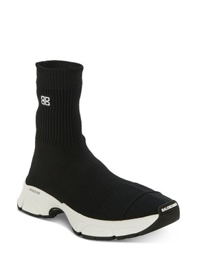 

BALENCIAGA Женские черные кроссовки без шнуровки Speed 3.0 на танкетке с круглым носком, Черный, 654466W2DN1