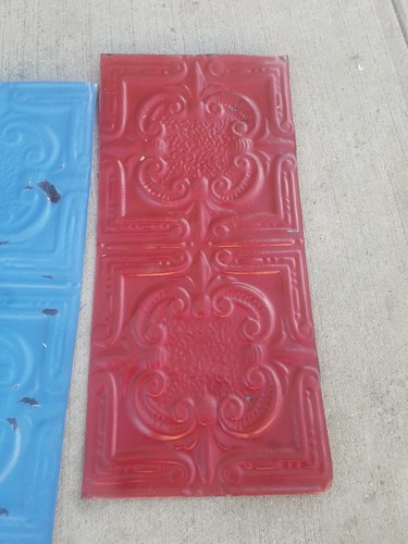 24x12inches  Vintage Ceiling Tins Lot of 3