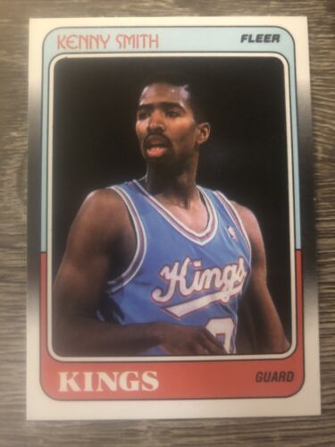 KENNY SMITH ROOKIE FLEER 1988 SACRAMENTO KINGS RC BASKETBALL CARD. rookie card picture