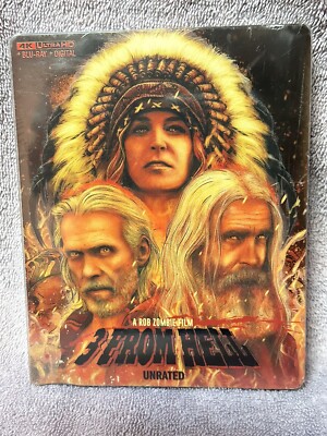 3 FROM HELL STEELBOOK 4K Ultra HD + Blu-Ray + Digital New Sealed Rob Zombie