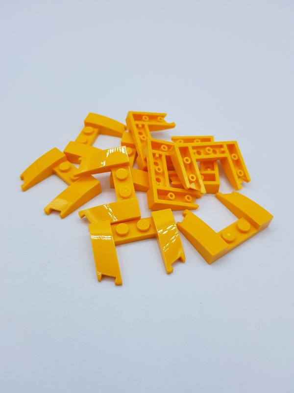 Lego Lot 10 X Front 4x3x2/3 W Bow Fl Yellowish Orange Ref 31584 / 6179655 *Neuf*