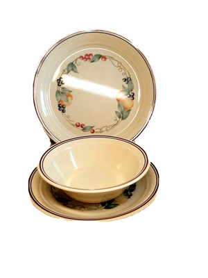 Corelle USA ABUNDANCE- 24pc set 8 Dinner Plates- 8 Luncheon Plates 8 Cereal Bowl