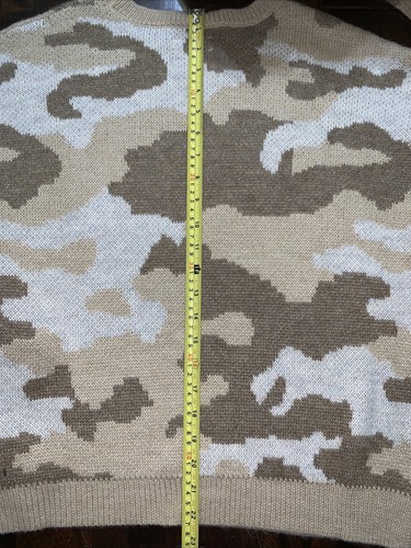 Pre-owned Lucky Brand Women's Camo Pullover - Natural Multi Sz Large Msrp $80 7wp5160