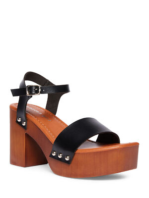 

MADDEN GIRL Женские черные босоножки на каблуке 1-1/2 дюйма на платформе Dani Toe Block Heel, Черный, DANI03J1