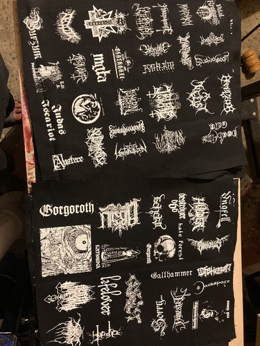 Lot Black Metal Patches X20