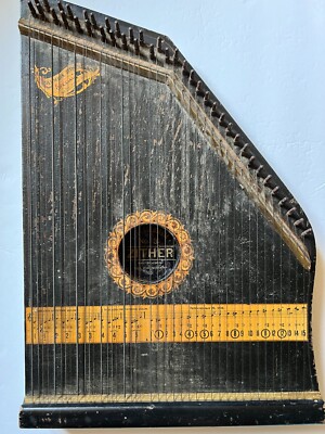 Vintage No.3 1/2 Columbia 5 Chord Zither Mfg'd by Phonoharp Co Patent Date 1894 