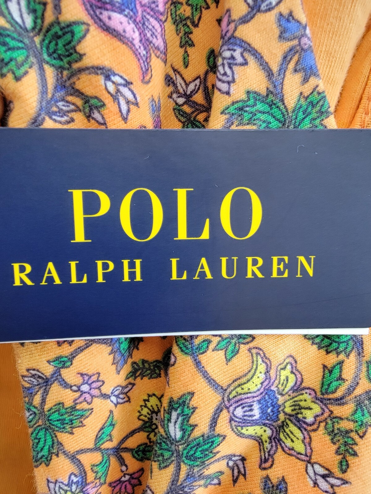 Polo Ralph Lauren Floral Ruffled Jersey Dress Big Girls XL 16 Tropical Woodblock - Picture 14 of 15