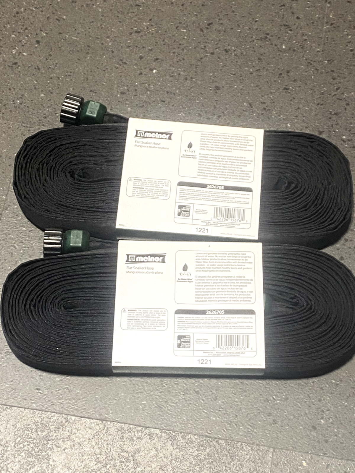2X Melnor 50FT Flat Soaker Garden Hose (Black) 86050 100 ft Total 86050