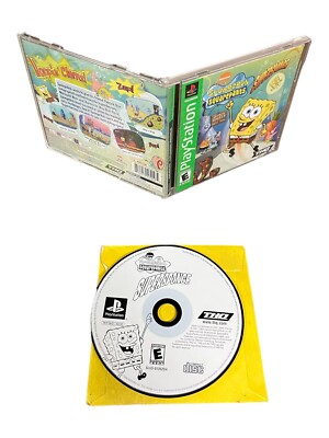 Sony PlayStation 1 PS1 CIB COMPELTE TESTED SpongeBob SquarePants: SuperSponge GH