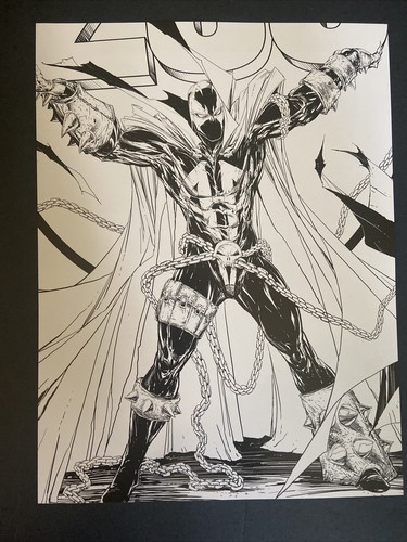 Spawn #200 B&W COVER Image Comic Book Poster 8.5x11.5 Todd