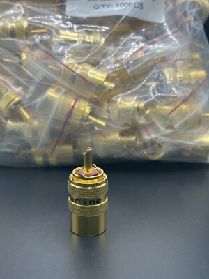 100X UHF Gold Plated PL-259 Male Twist-On Connector RG58 Marine Grade US Seller