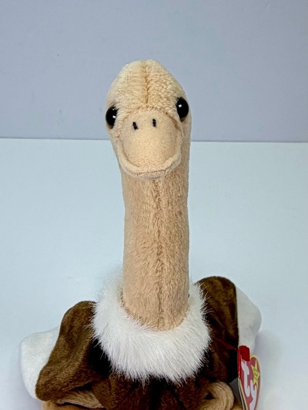 Ty Beanie Baby Stretch the Ostrich Plush Toy Vintage 90s Collectible