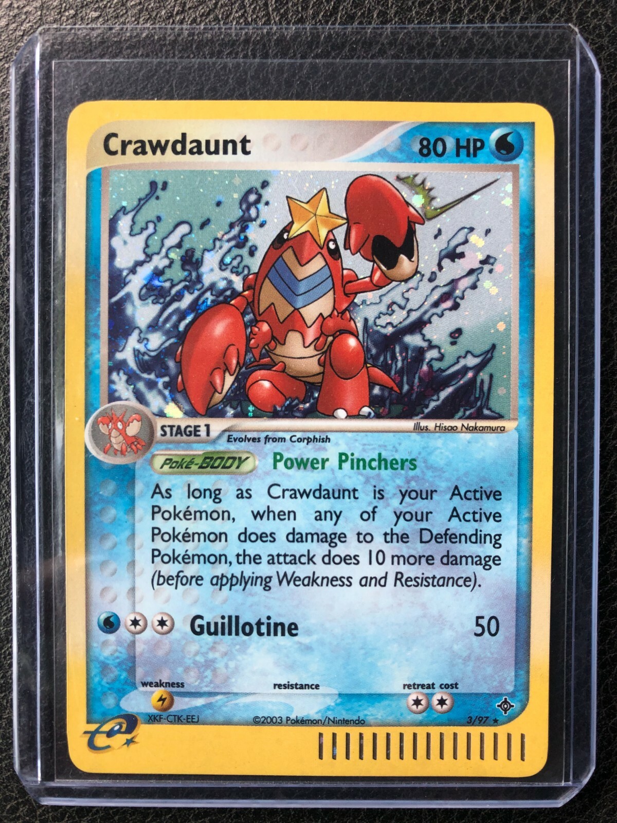 ■カルトクラシックス HOF【ザ・クロウ - エリック・ドレイヴン - 】未開封 LP] Crawdaunt Holo 1st Edition Rulers of the Heaven Pokemon
