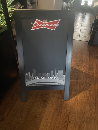Budweiser ウェルカムボード　bar メニューボード Budweiser On The Grill Write On Menu Chalkboard Bar Sign