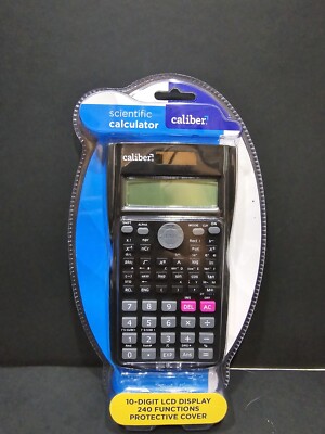 Scientific Calculator 10-Digit Display 240 Functions Dual Power Source Caliber 