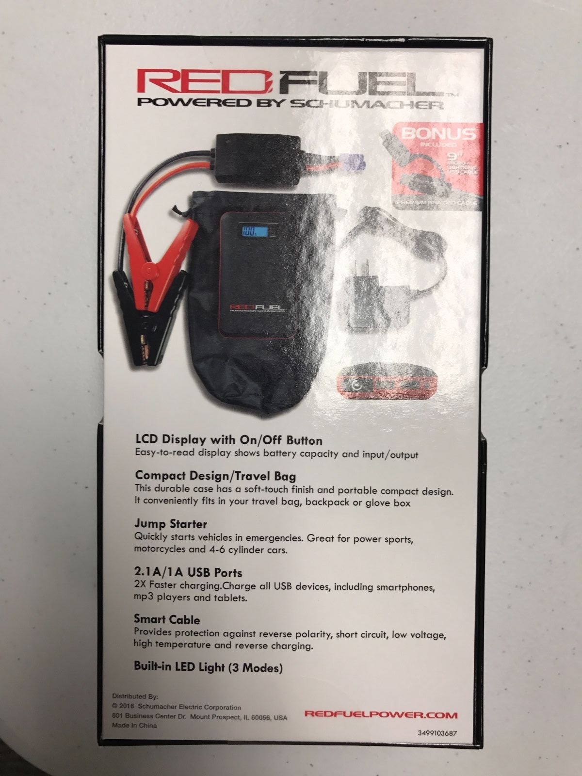BRAND NEW Schumacher RedFuel Jump Starter SL161 Red Fuel Jumpstarter SL 161 BRAND NEW Schumacher RedFuel Jump Starter SL161 Red Fuel Jumpstarter SL 161