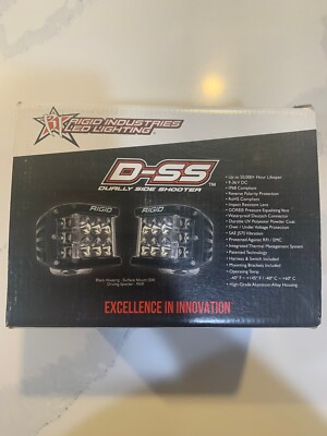 Rigid Industries LED D-SS Black Housing-Surface Mount Driving Spector PAIR 86231