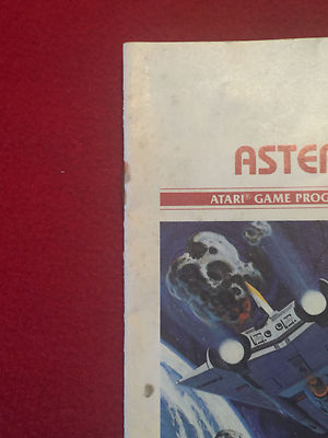 Asteroids Atari Game Program Instructions Manual NICE Booklet