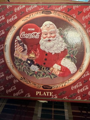 2001 Cracker Barrel Coca Cola 12  Santa Plate