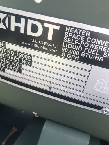 HDT Expeditionary Systems Space Convective Heater Self Powered 90,000 Btu