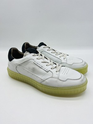 

ALLSAINTS Мужские белые кожаные спортивные кроссовки с эффектом потертости Alton Toe на платформе, Белый, ZM0231