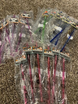 Slurpee 7 Eleven  Plastic Reusable Straws 22p Lot New Retro Summer Party