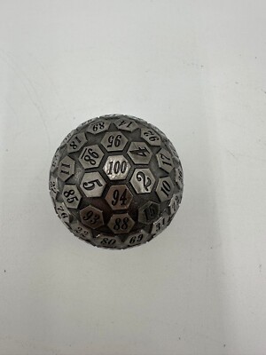 Solid Metal d100 Die | Dungeons and Dragons | 100 Sided Dice | DnD Dice