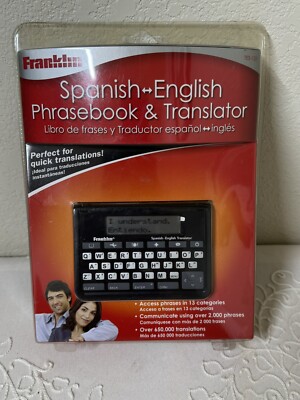 NEW Franklin TES-121 English - Spanish Quick Translator and Phrasebook SEALED