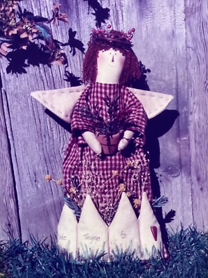 PATTERN Primitive Stumpy Raggedy Ann Garden Angel Doll NEW Cranberry Junction