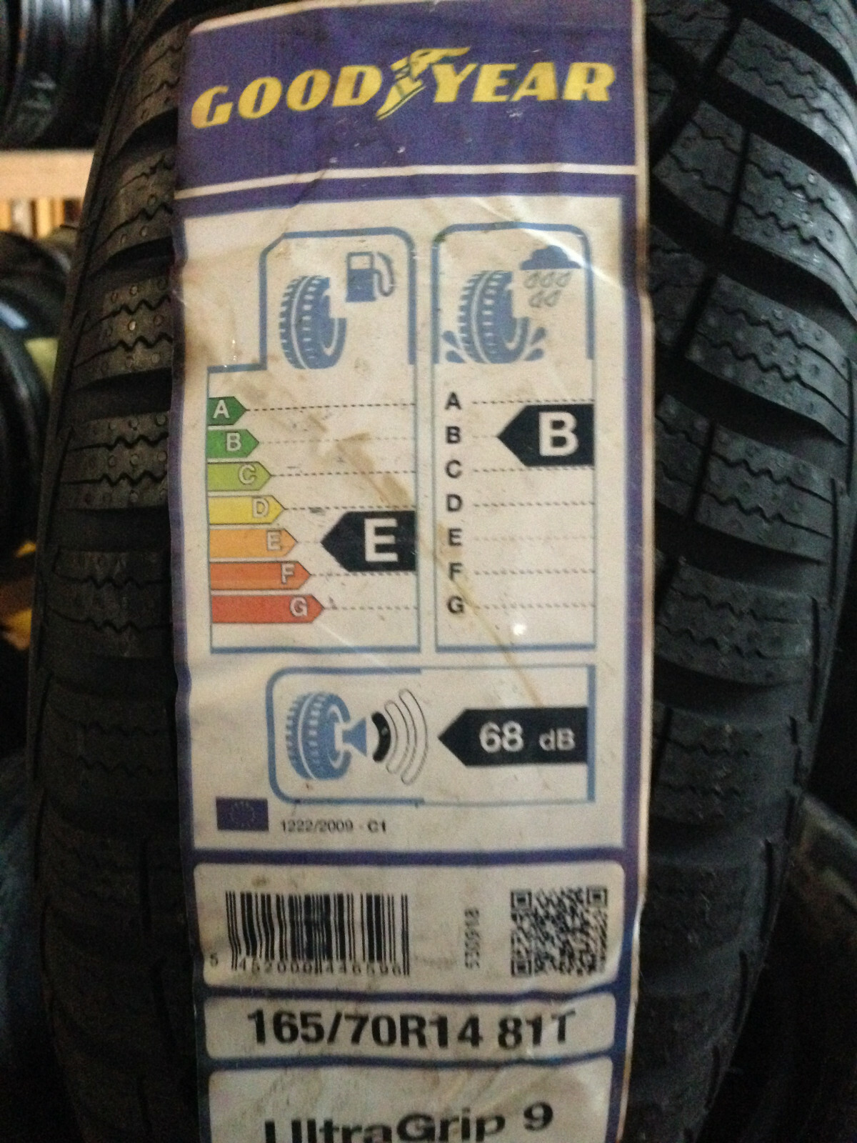 Winterreifen 165 70 R14 81T Goodyear UltraGrip 9 (E/B/68) DOT17