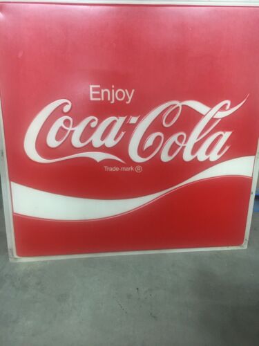 Rare Vintage Enjoy Coca-cola Trademark 46 3/4”x48” Lexan Rare Vintage Enjoy Coca-cola Trademark 46 3/4”x48” Lexan
