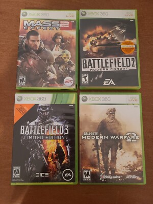 XBOX 360 4 pack of games Battlefield 3, Mass Effect 3, COD Modern Warefare 2, Ba