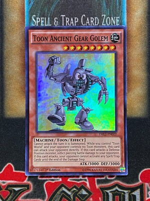 Yugioh Toon Ancient Gear Golem DRL2-EN022 Super Rare 1st Ed LP