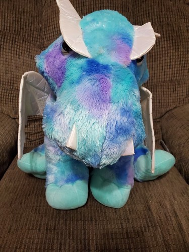 Dan Dee Blue Dragon Plush With White Metallic Wings Huge 28