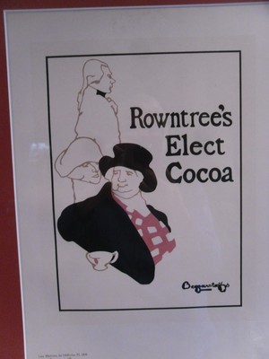 Vintage Authentic Advertising Poster Framed Rowntree's Elect Cocoa