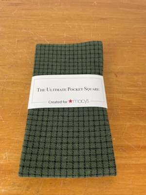 

ULTIMATE POCKET SQUARE Мужская нагрудная платка Hunter в мелкую клетку, Зеленый