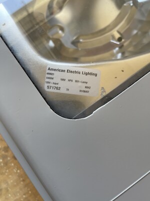 Americian Elec. Light, Acuity Brand, HPS bulb, light is photocell acceptable.