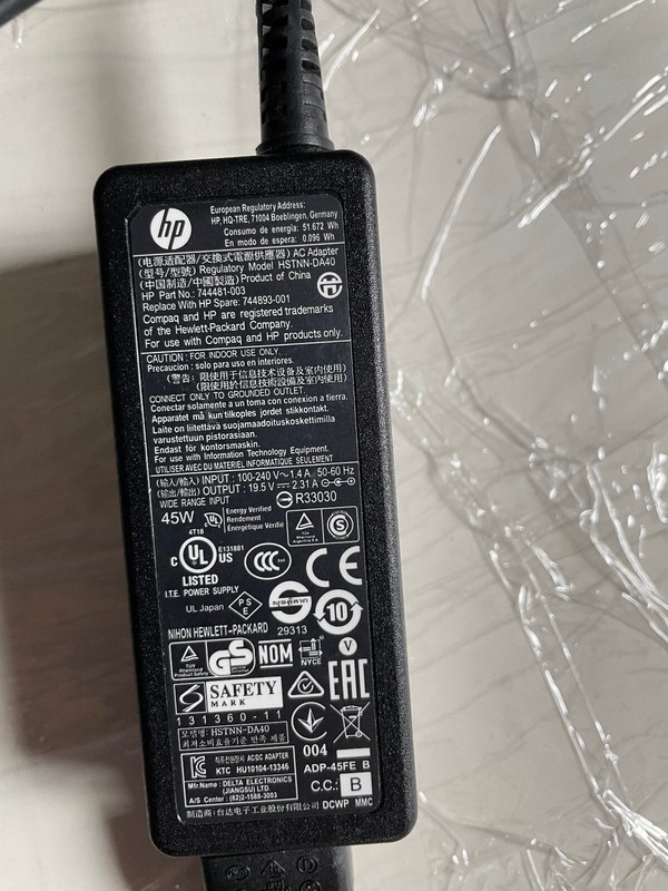 Hp Chargeur Ac Adaptateur 45w 19.5v 2.31a Hstnn-Da40 Pc Tablette 744481-003acÂ 