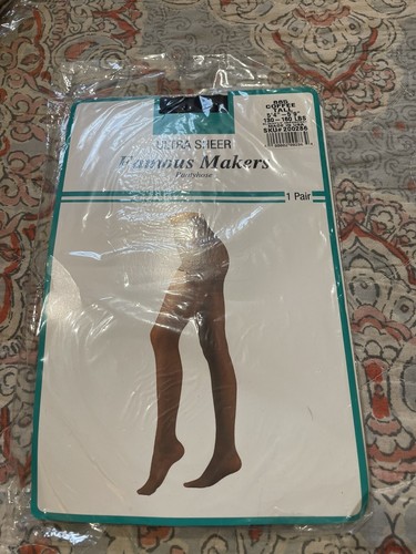Vintage Famous Maker Ultra Sheer Pantyhose Park Avenue New 100% Nylon Pick Color