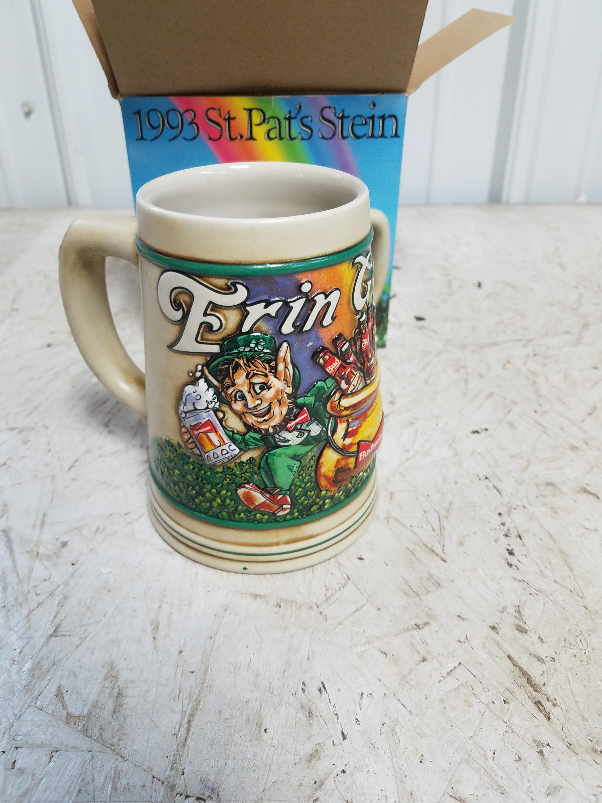 Budweiser 1993 St. Pat's Beer Stein ~ 