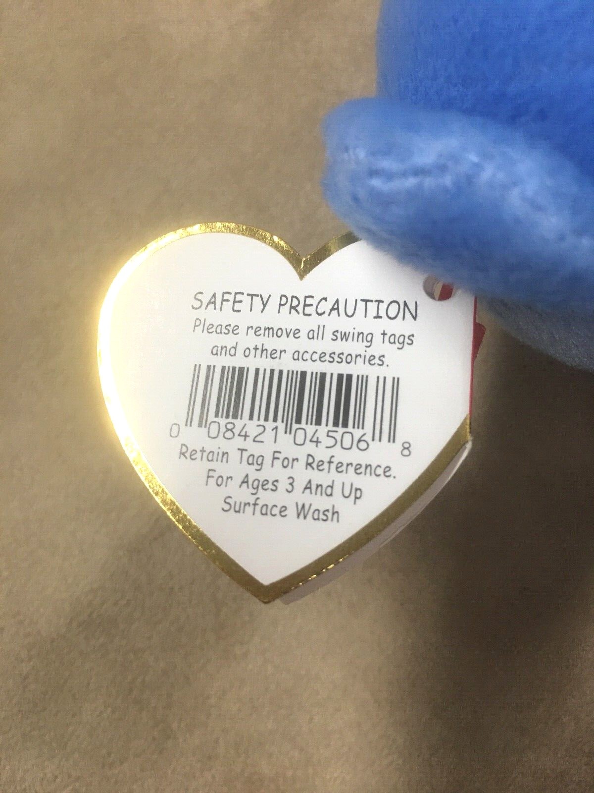 TY BEANIE BABY BEAR AMERICA, MEMORIAL OF 911 DISASTER, SKY BLUE,NEW,7TH GEN 2001