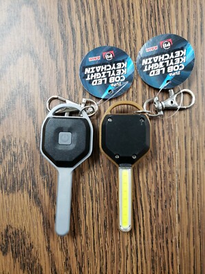 2pc COB LED Light Up Key Keychain Flashlight Camp Working Handy Keyring Portable