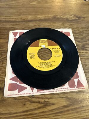 the Miracles Love Machine pt. 1 and 2, 7'' single Tamla Motown 1975 T54262F #2