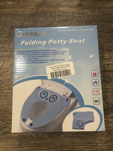 Gimars Portable Folding Travel Baby Potty Training Seat Yellow New No Carry Bag