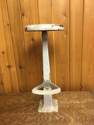 Vintage Porcelain Cast Iron Ice Cream Parlor Stool-Soda Fountain - Art Decco -